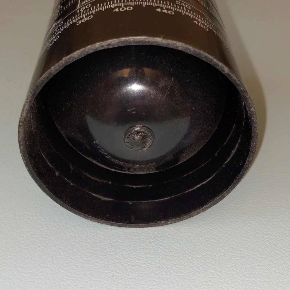 Vintage Universal Circle Metric Converter Slide Pencil Cup Black